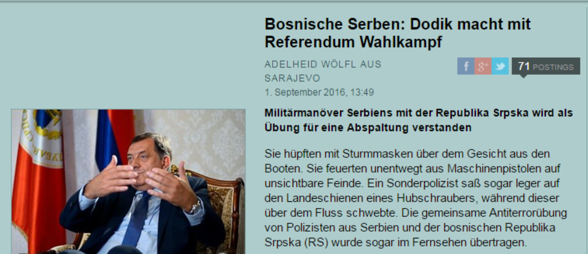 Austrijski mediji: RS je bankrotirala, socijalna situacija je loša. Moćnik iz Banja Luke opet igra na kartu etnonacionalizma