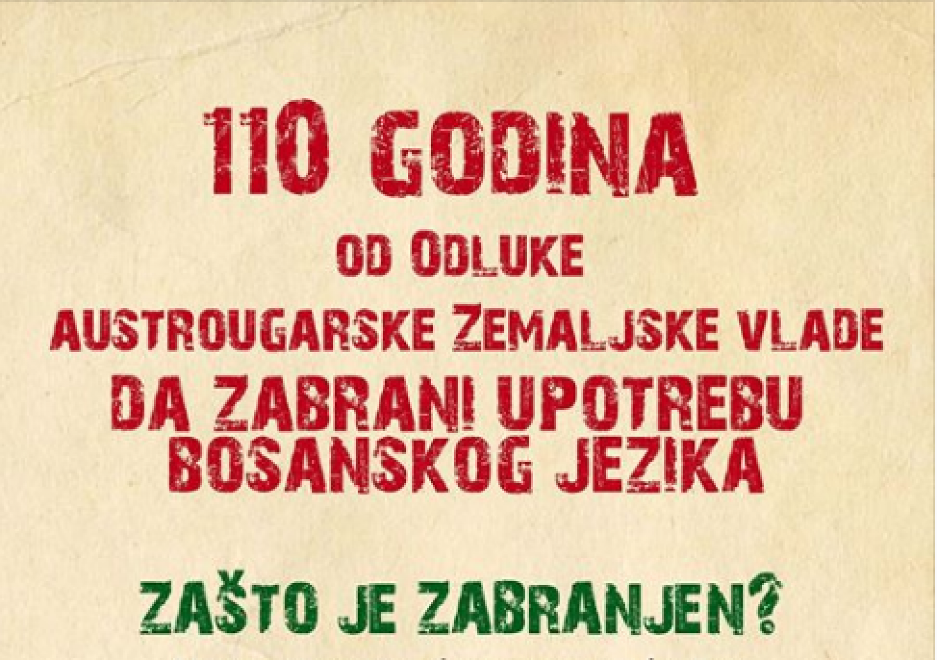 ‘Zašto je zabranjen bosanski jezik’ – knjiga povodom 110 godina od pokušaja austrougarske vlade da dokine bosanski jezik