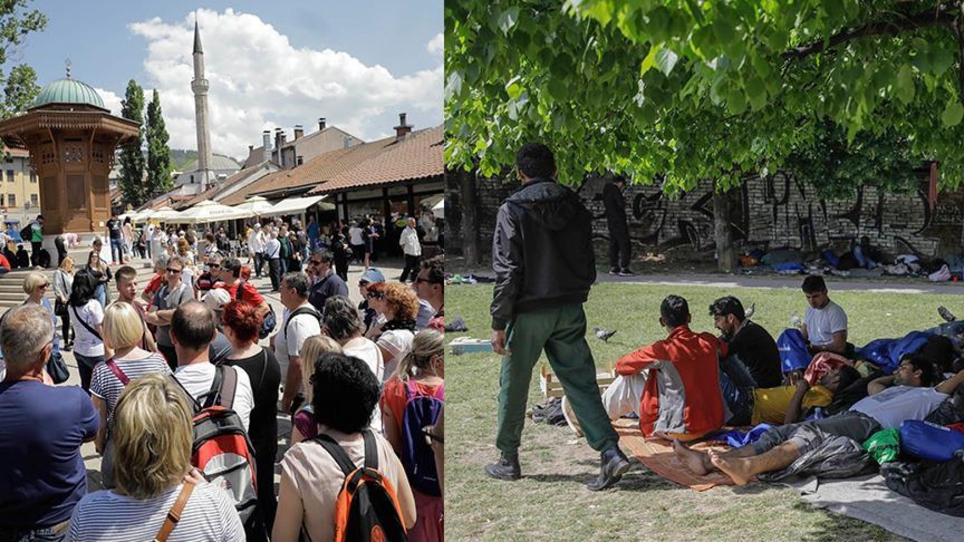 Glavni grad Bosne i Hercegovine istovremeno preplavljen turistima i migrantima