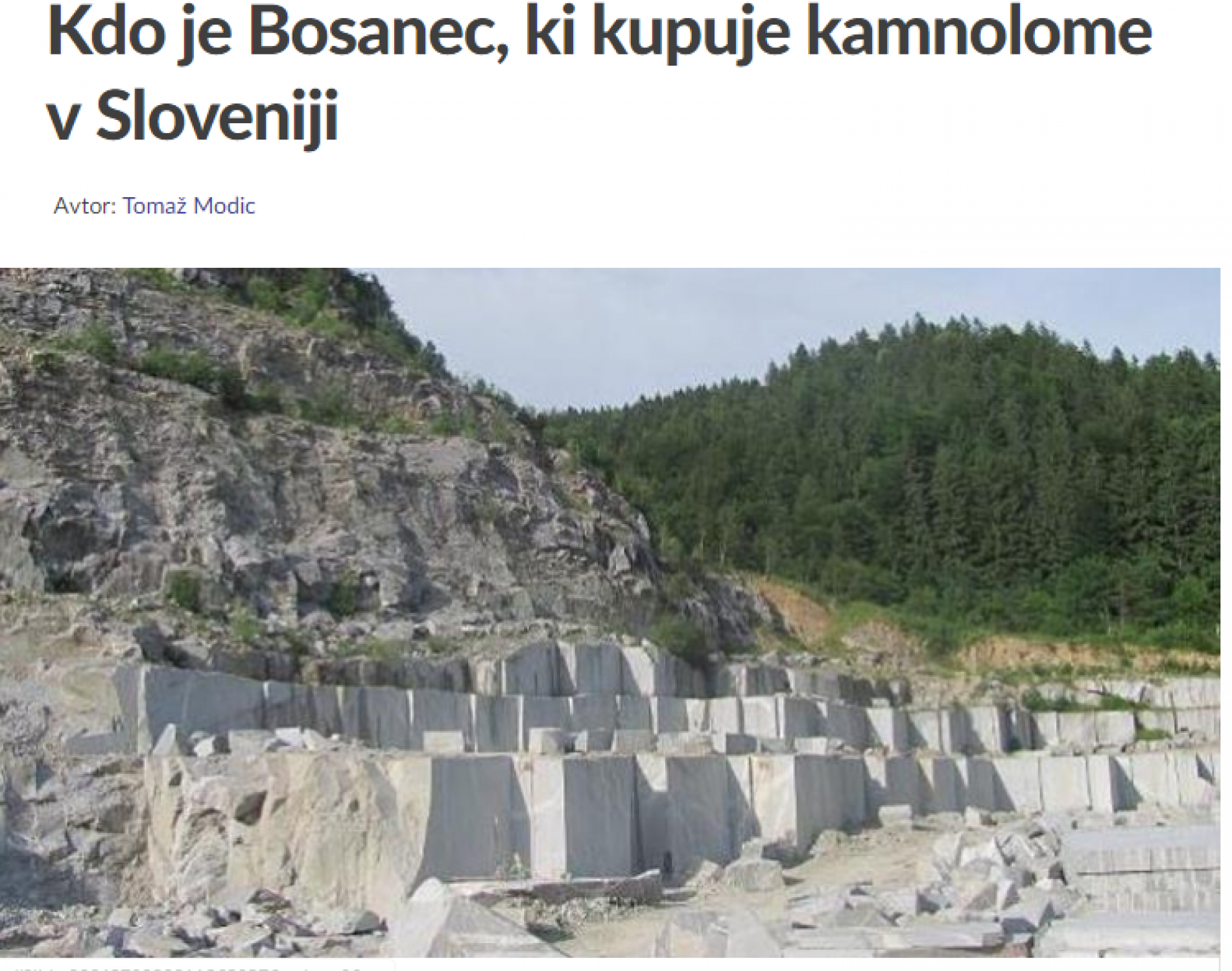 Ko je Bosanac koji kupuje kamenolome u Sloveniji pitaju se tamošnji mediji