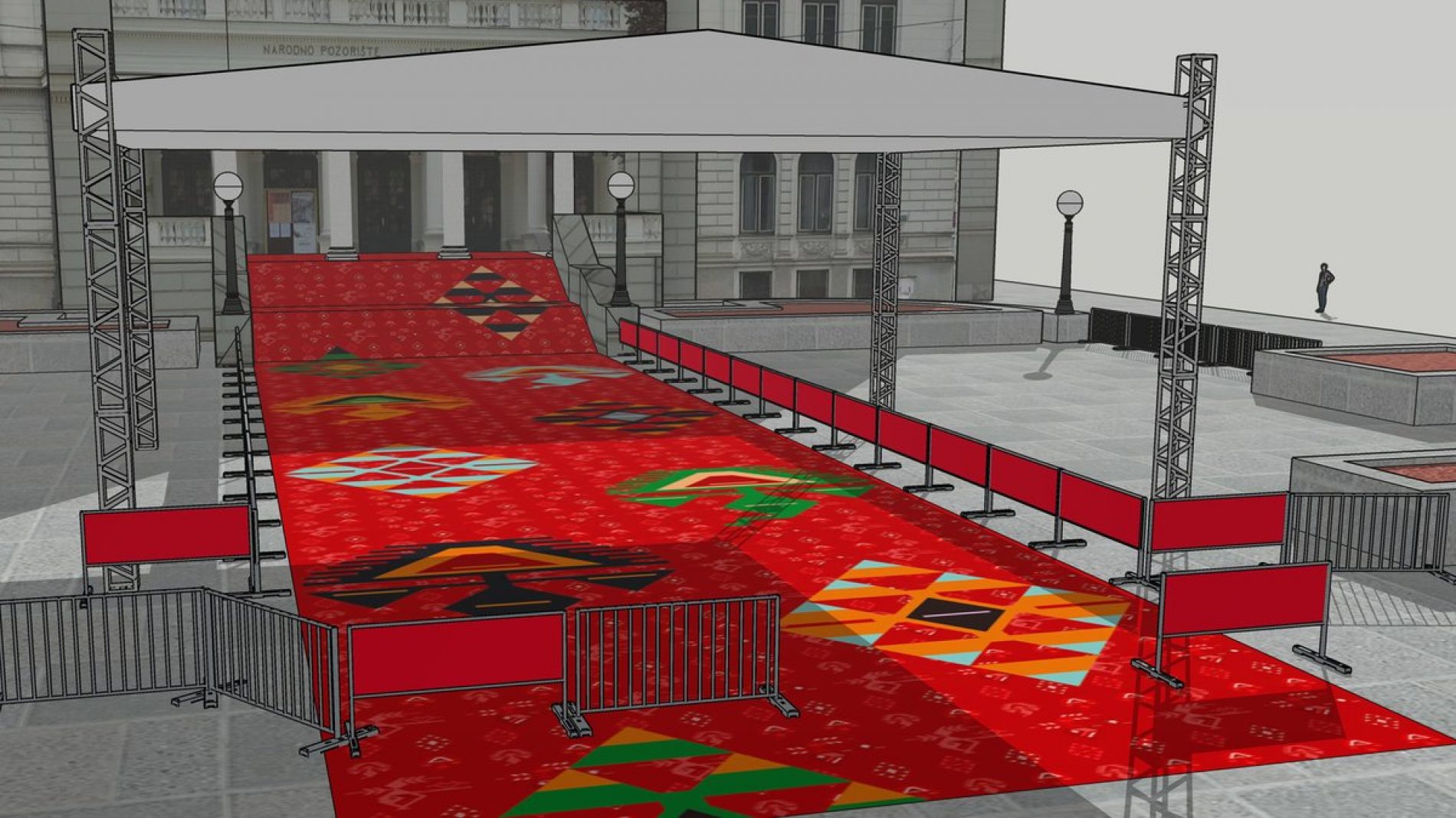 Novi crveni tepih (bosanski ćilim) za jubilarni, 25. SFF