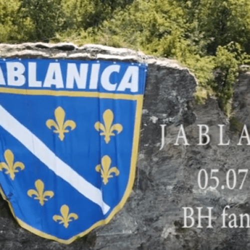 Grb s ljiljanima iznad  Jablanice (VIDEO)