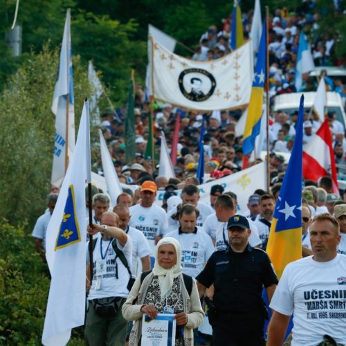 Učesnici Marša mira stigli u Potočare: Na čelu kolone preživjeli Srebreničani