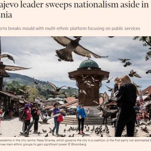 Financial Times: Sarajevski lider “mete” nacionalizam u Bosni