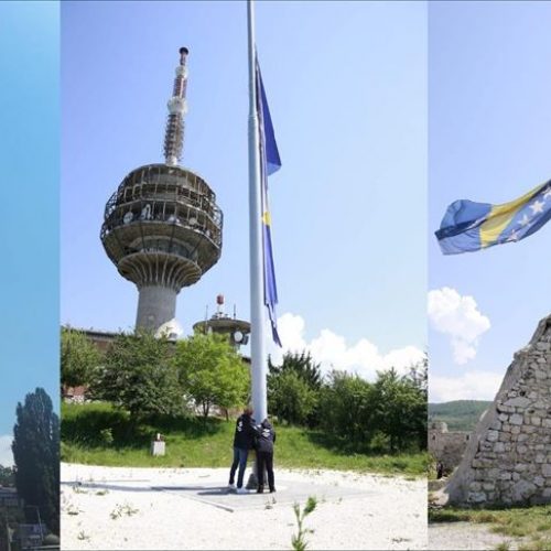 Sarajevo: Na Humu, Tabiji i Vijećnici državne zastave spuštene na pola koplja