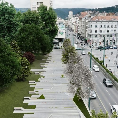Duž Velikog parka se gradi „Pješačka zona-Sarajevski ćilim“