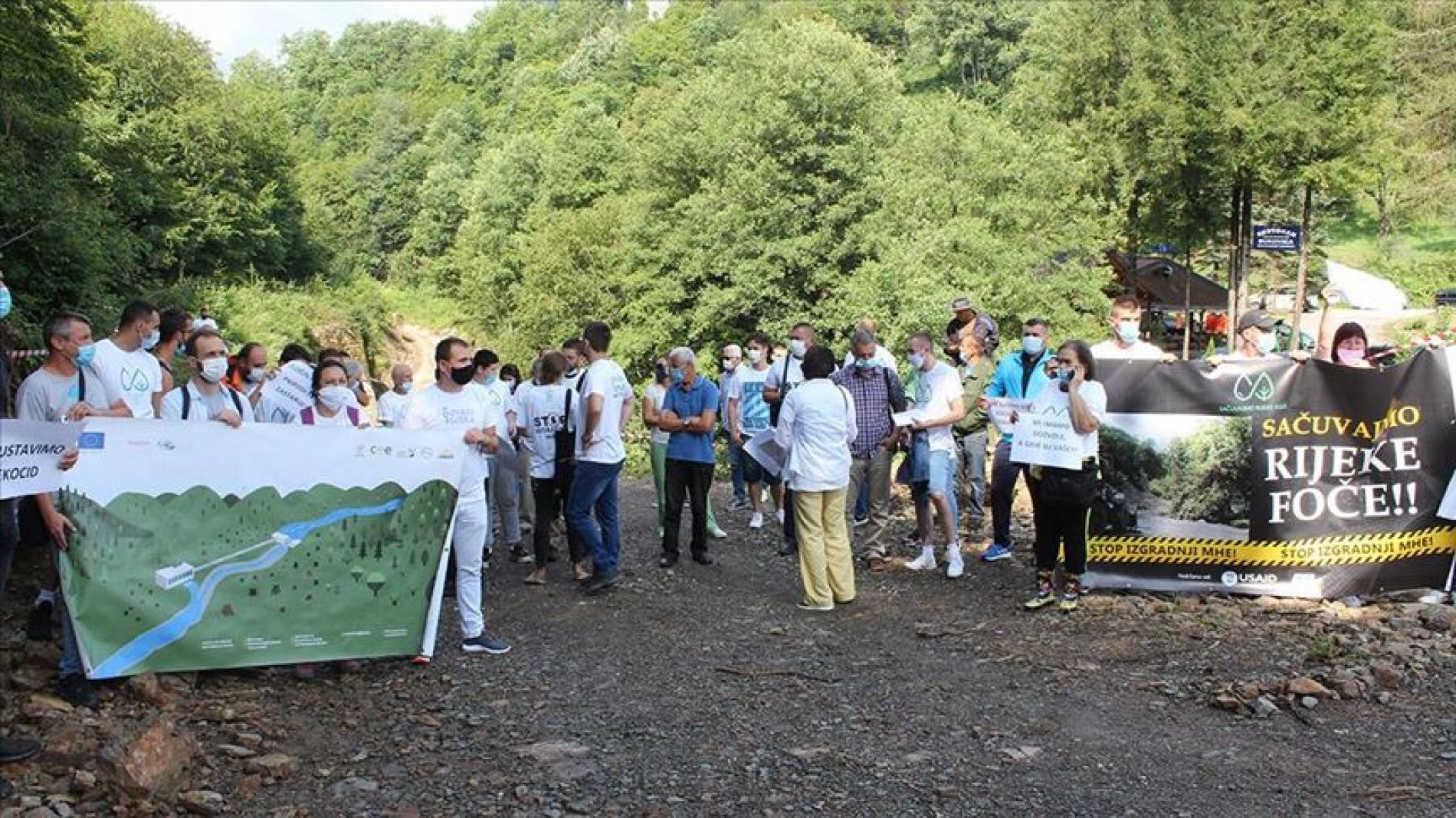 Građani Foče na novim protestima protiv izgradnje malih hidroelektrana