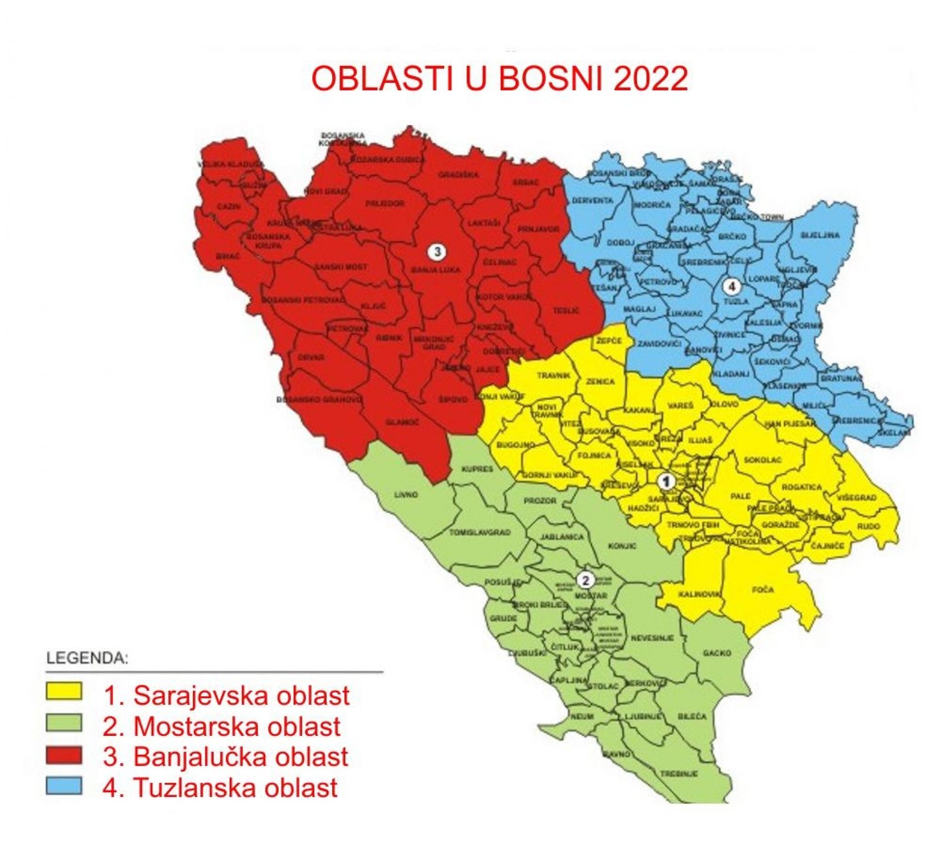 Reorganizirati Bosnu na temelju regija