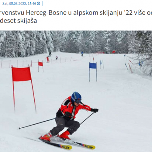 Fena izvještava o prvom prvenstvu ‘Herceg-Bosne’ u alpskom skijanju