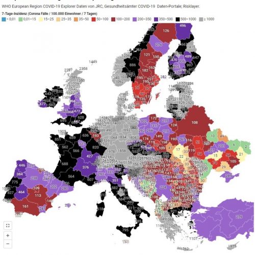 Njemačka trenutno ima najvišu incidencu COVID-19 u Evropi; Bosna na ‘zelenoj grani’