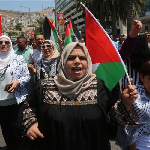 Protest Palestinaca u Nablusu zbog izraelskog napada na Pojas Gaze