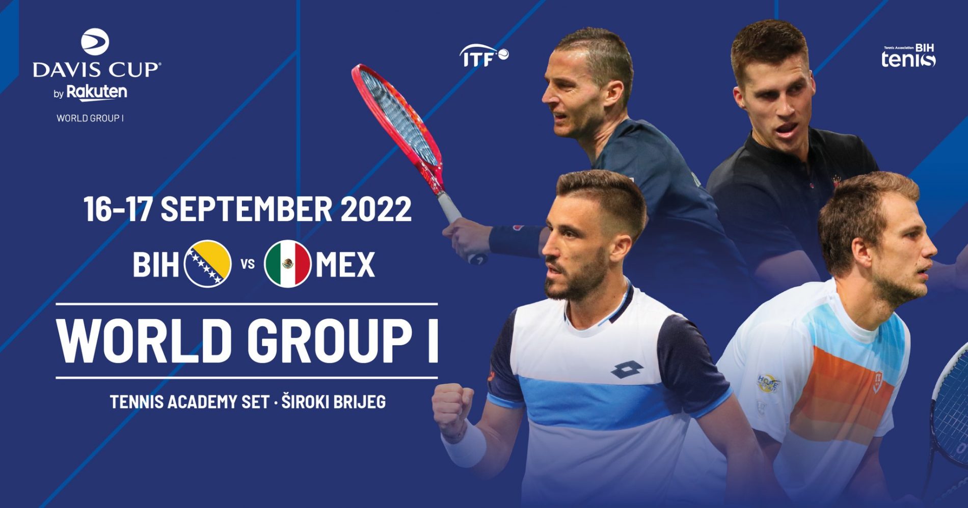 Davis Cup: Teniseri naše zemlje s Meksikom u Širokom Brijegu