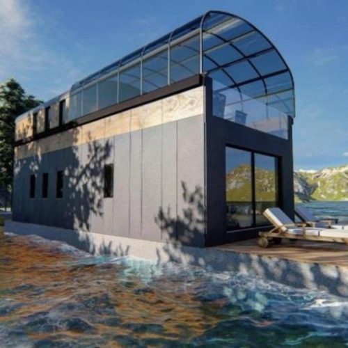 Bosanska kuća na vodi – probno testiranje stabilnosti na Plivskom jezeru