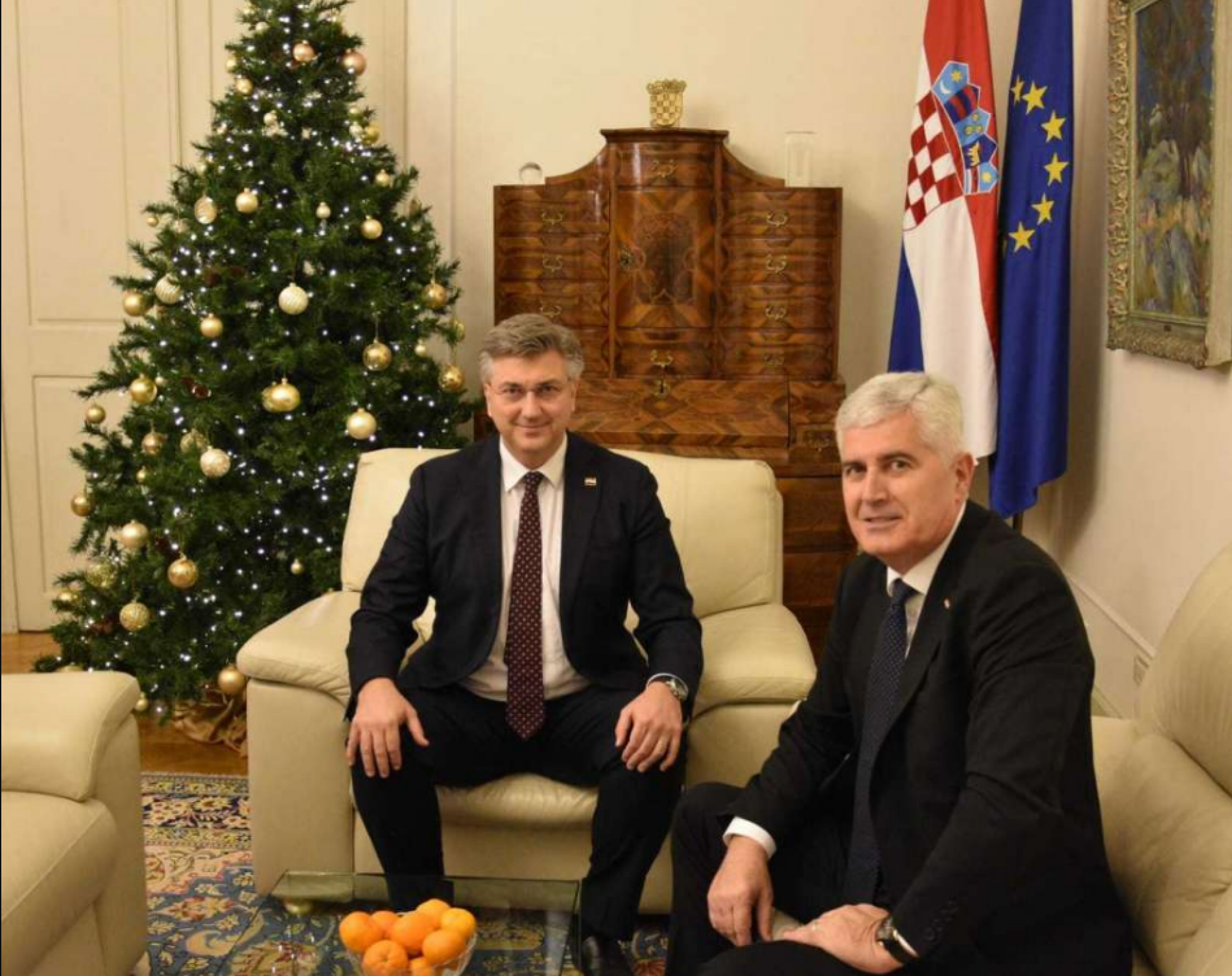 Čović i Plenković razgovarali o stabilizaciji političkih prilika i uspostavi vlasti u BiH