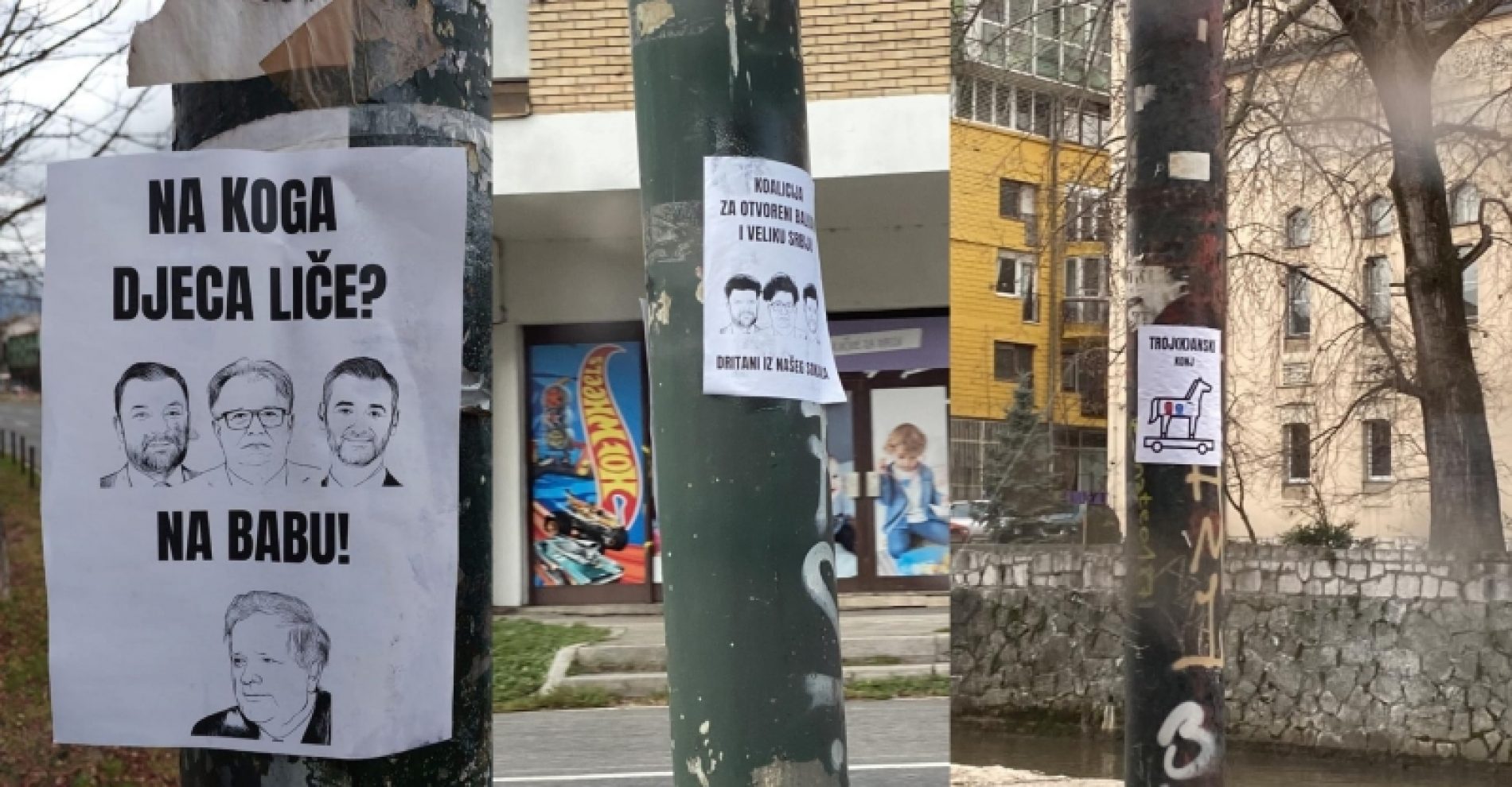 ‘Na koga djeca liče?’ Plakati u glavnom gradu države kojima se prozivaju određeni političari za izdaju