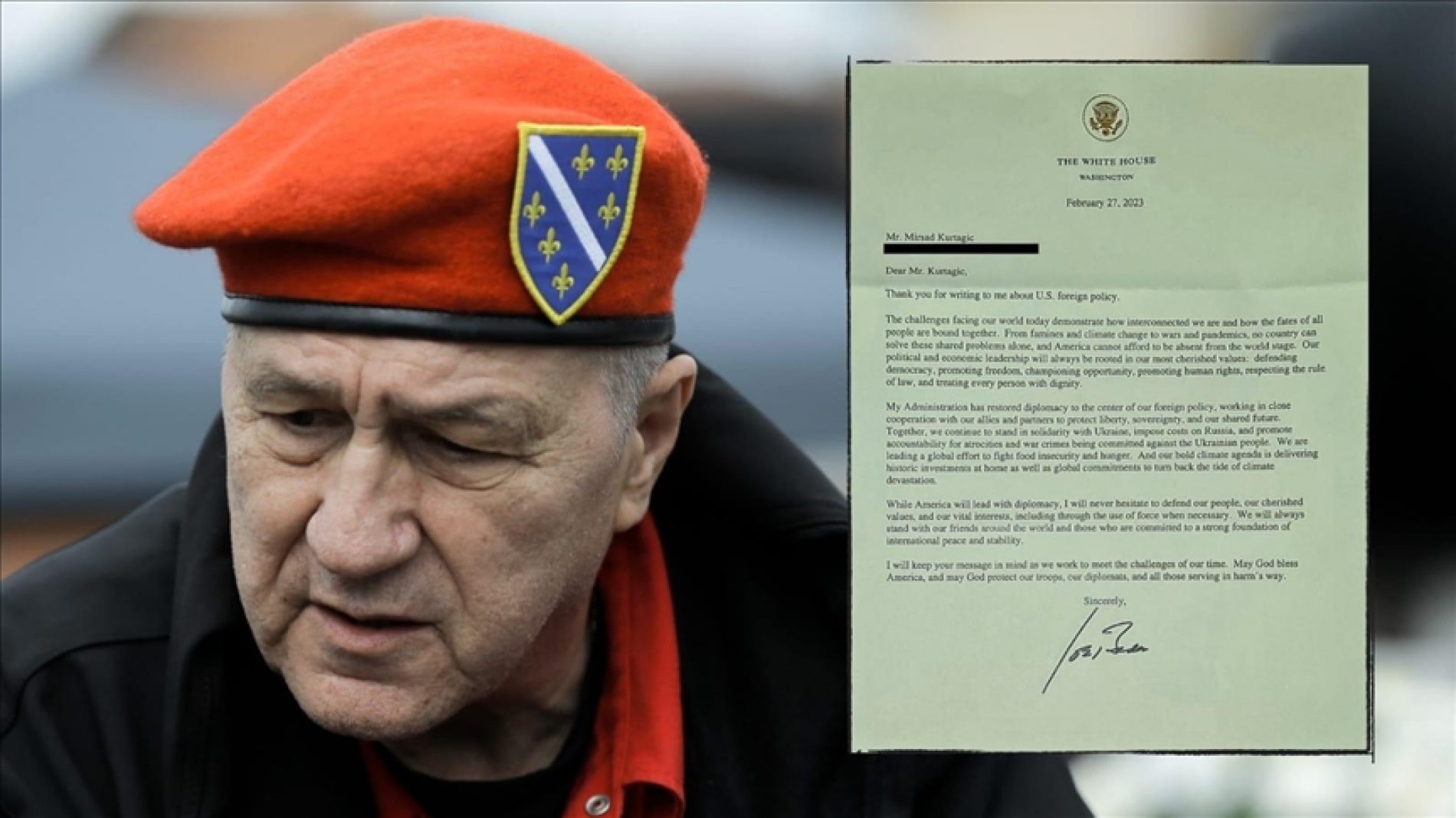 Bivši bosanski borac više puta pisao američkom predsjedniku, ovaj put dobio odgovor od J. Bidena