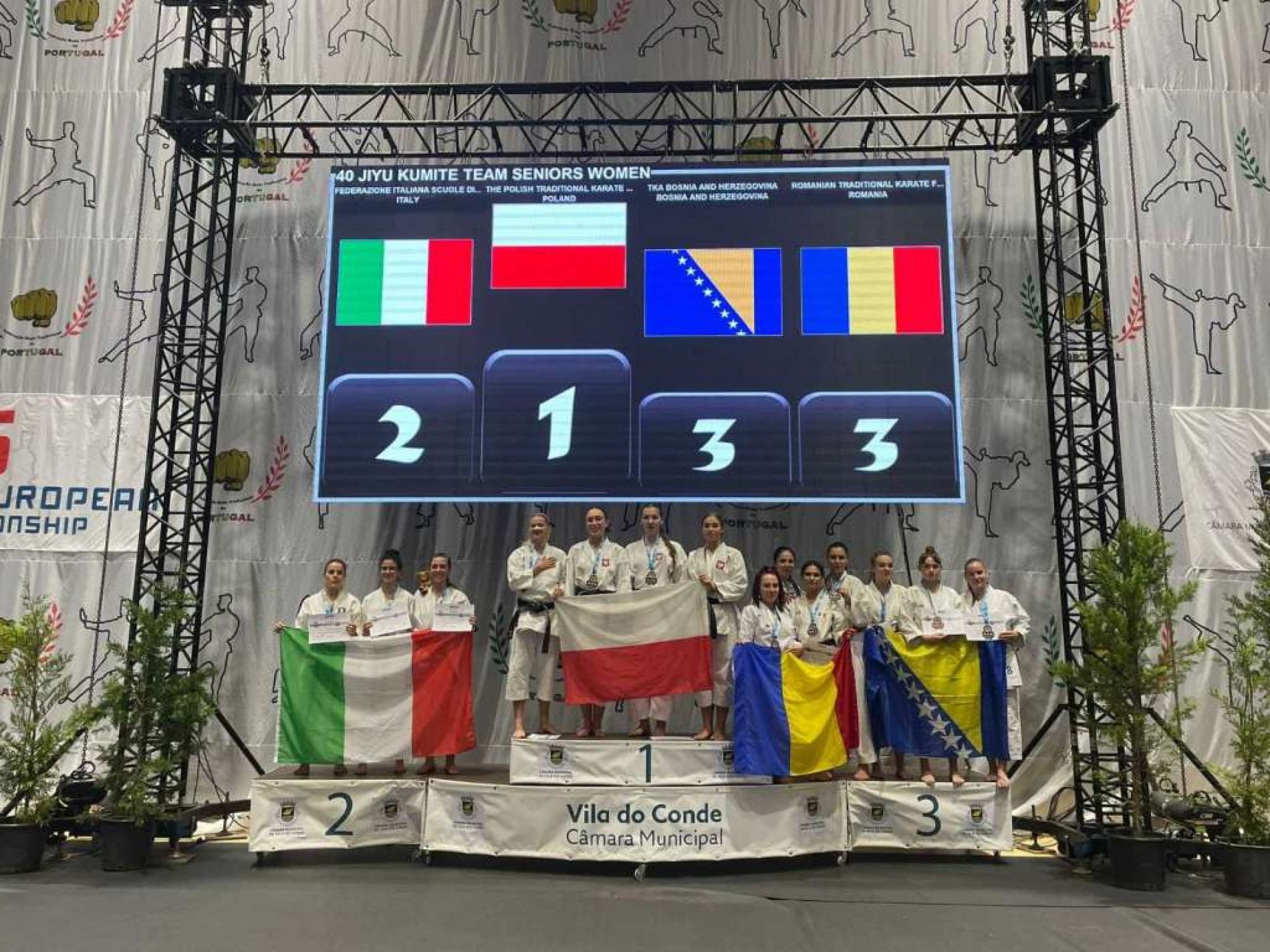 Bosanske karatašice osvojile treće mjesto na Prvenstvu Evrope u tradicionalnom karateu