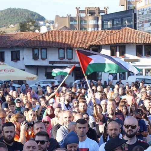 U centru Novog Pazara održan skup podrške Palestini