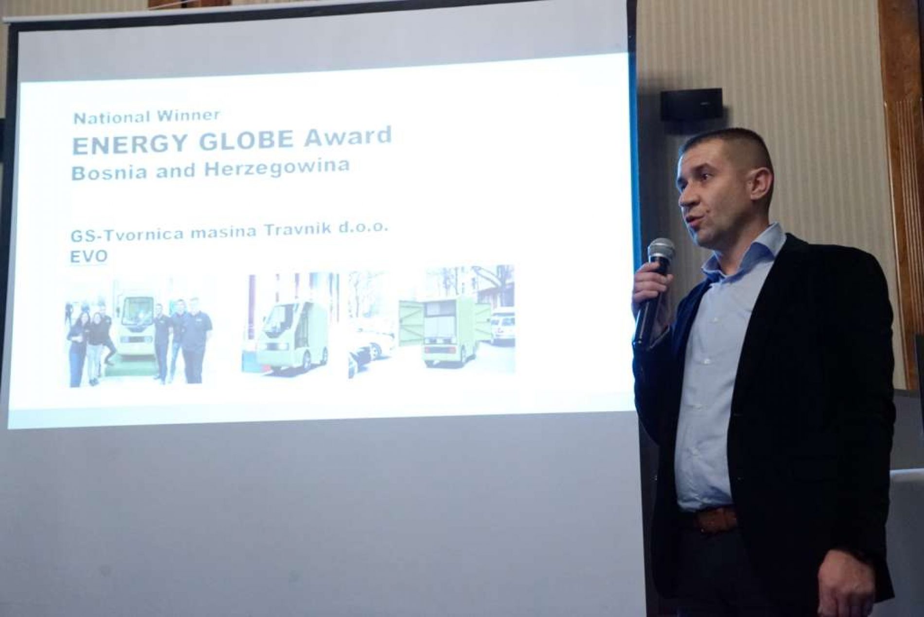 Energy Globe Award za električno vozilo Trornice mašina Travnik