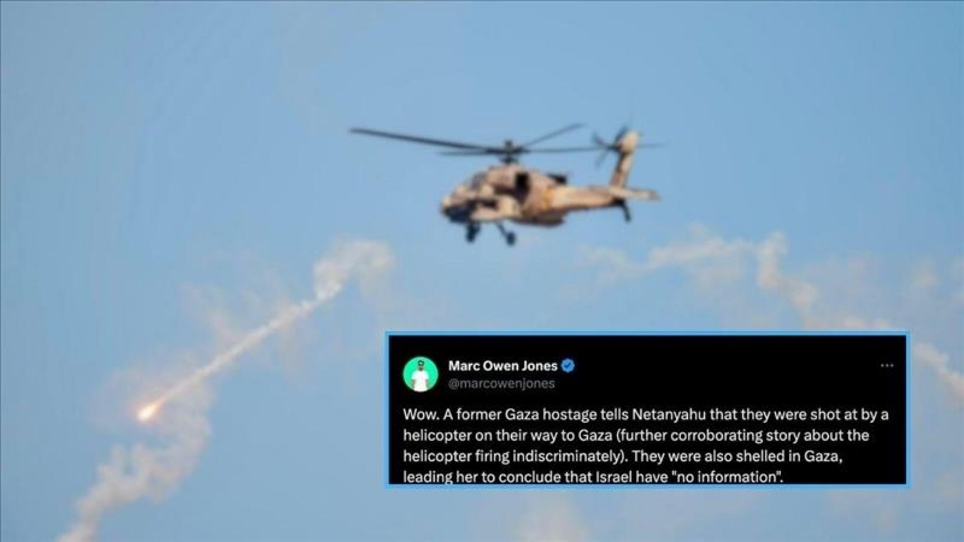 Talac kojeg je oslobodio Hamas rekao Netanyahuu: “Helikopter je pucao na nas”
