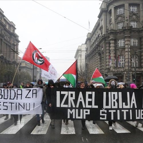 Srbija: I pored zabrane, u Beogradu održan skup podrške Palestini