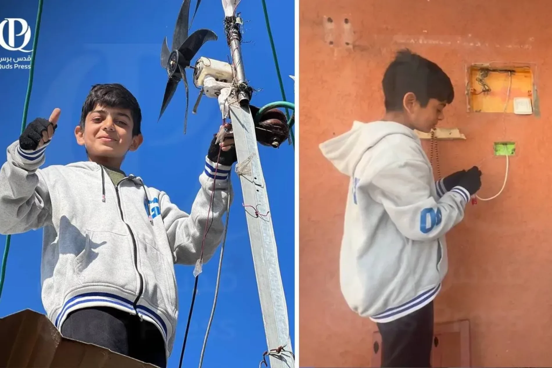 ‘Newton iz Gaze’: Palestinski tinejdžer osvjetljava skloništa u Gazi koristeći energiju vjetra