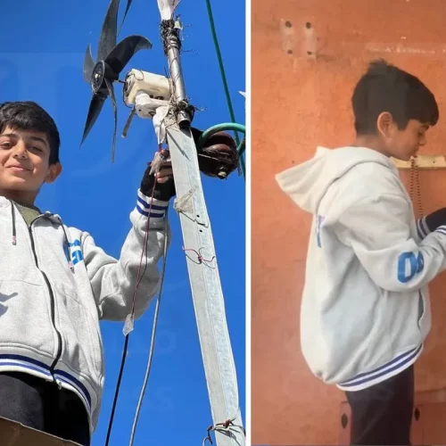 ‘Newton iz Gaze’: Palestinski tinejdžer osvjetljava skloništa u Gazi koristeći energiju vjetra