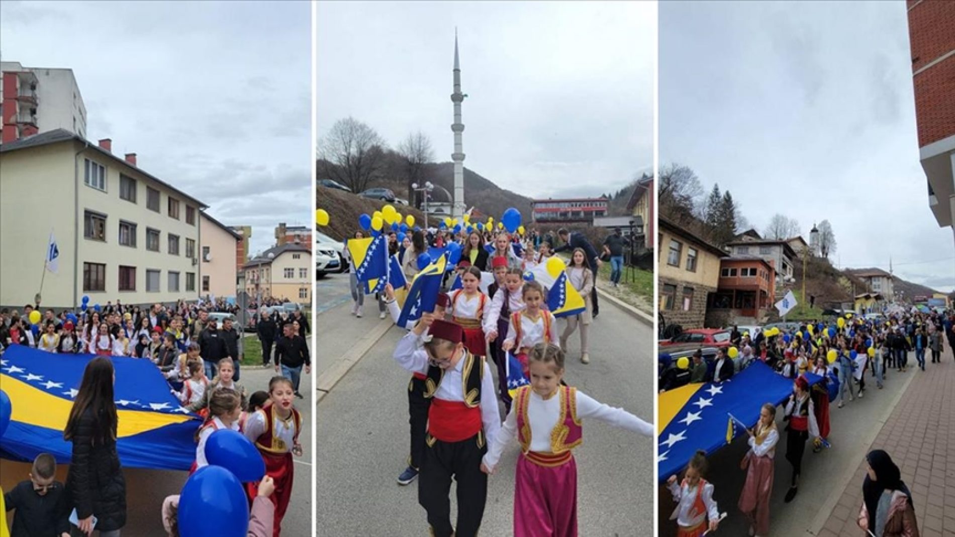 Dan nezavisnosti Bosne i Hercegovine defileom djece i građana obilježen u Srebrenici