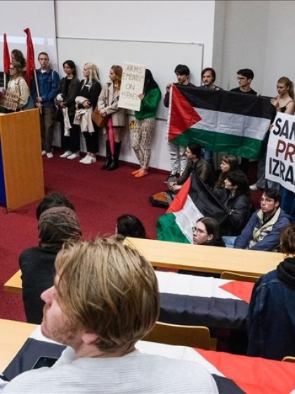 Ljubljana: Studenti zauzeli predavaonicu Fakulteta društvenih nauka u znak podrške Palestini